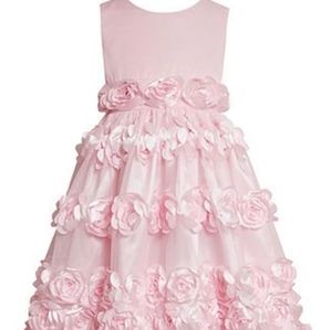Bonnie Jean Size 5 Rosette Flower Girl Dress